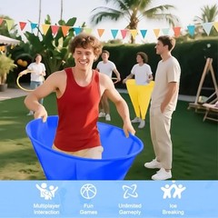 Granny Pants Yard Game, Outdoor Games for Adults, with 10 Inflatable blue+green