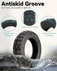 10×2.50 Off Road Tire and Tube Set, Only Fit for 6 inch Rim Hub, Fit for 6″ R…