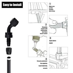 45 Degree Swivel Hose End Fitting – 360° Rotatable AN Adapter 16AN 45-Degree