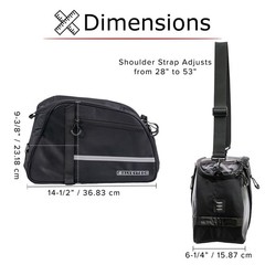 XL Rear Rack Bag for Bicycles & e-Bikes, 12L Bike Trunk Bags for Bicycle & eBike