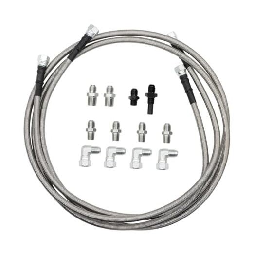 6AN 70″ Transmission Oil Cooler Hose Line kit Compatible with 4L60E 4L80E