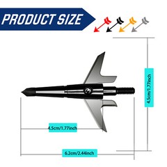 1 Dozen Swhacker Broadheads 100Gr 1.75″ Cut Compound Recurve Bow Crossbow Tip
