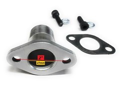 Stainless Steel 1″ Threaded Exhaust Adaptor Flange for: GX Honda 270, GX 390