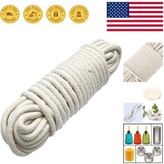 1/4 Inch Natural Cotton Rope – 52 Feet Classic White Craft Rope for DIY Projects