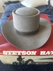 Vintage Stetson Gray Western Hat Size 7 1/2 (60 cm) w/ Stetson Hats Box