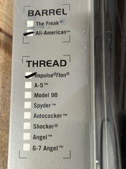 Smart Parts Freak Back Paint Ball Barrel All American Fits Impulse & Ion