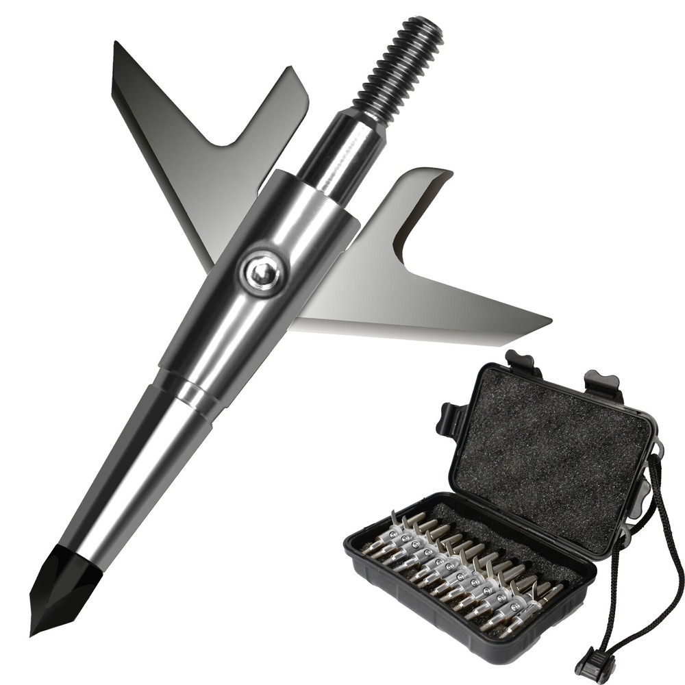 1 Dozen Swhacker Broadheads 100Gr 1.75″ Cut Compound Recurve Bow Crossbow Tip