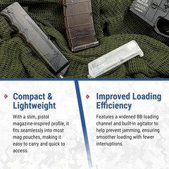 Universal Blue 120rd Airsoft Speed Loader – Lightweight with Enhanced Features