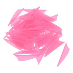 60 Pcs Plastic Arrow Fletching Shield Shape Vanes For Archery Shooting