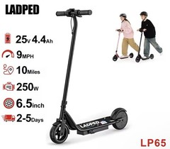 LADPED LP65 250W Kick Electric Scooter Black LED Display 3 Speeds Kids