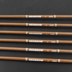 12X 31″ Pure Carbon Arrows SP340 400 500 600 Natural Feather Archery Bow Hunting