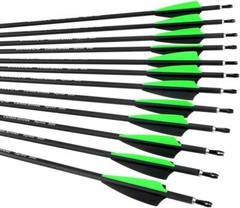 12X Carbon Arrow 30» Archery SP500/Blade Arrowhead Compound Recurve Bow Hunting