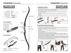 60″ Archery Takedown Recurve Bow 25-50lbs Wooden Riser for Shoot Hunting Target