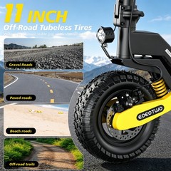 EOEOTWO 1200W Electric Scooter for Adults 30MPH 48V 13Ah 11″ Off-Road Foldable