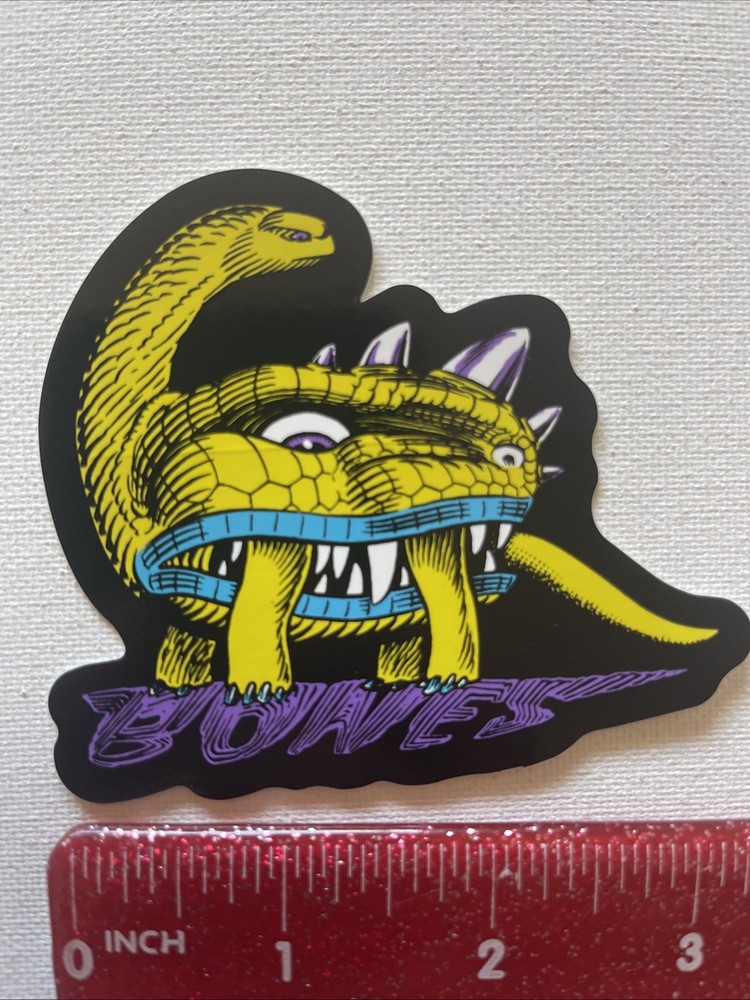 Bones Skateboards Dinosaur Yellow Powell Peralta OG Z83A Skateboarding STICKER