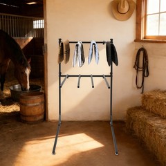 50lbs Saddle Pad Rack 8-Arm Saddle Pad Rack Horse Blanket Holder 45in Height