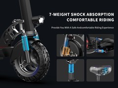 10» Electric Scooter With Seat Peak 1000W Folding Commuter E Scooter 45 Miles
