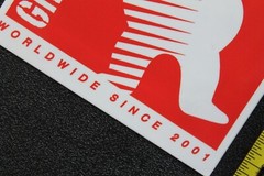GRIZZLY Skateboard Griptape Bear Red White Fade Z47A OG Skateboarding STICKER