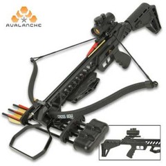 175 lb. Avalanche Recurve Hunting Crossbow Bow, Scope, Bolts, Quiver