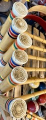 Vintage Forster 6 Player Wood Croquet Set Complete (No Bag)