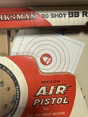 MARKSMAN .177 BB , Pelllet or Dart Repeater Air pistol with manual