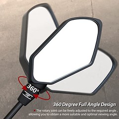 Motorcycle Mirrors ATV Mirrors with 7/8″ Handlebar Mount Compatible with