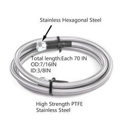 6AN 70″ Transmission Cooler Hose Kit for GM Chevy Transmission 4L80E TH350