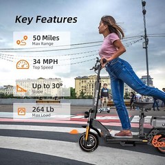 Ruitoo 1600W Electric Scooter with Seat for Adults Fast E-Scooter 20.8AH 34 MPH