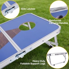 Portable Cornhole Board Set for Kids Teens & Adults, 24×16 Inch Foldable Corn