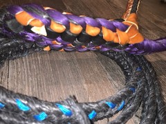 Purple on Black Brazilian Hybrid Pro 9/7 LH 13/16′ x 3/4’EPT Bull Rope Rodeo Rid
