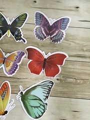 BUTTERFLIES Butterfly Stickers Vinyl Waterproof PVC Luggage Laptop Decals Lot