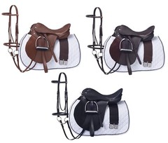 17″ All Purpose English Saddle Package – Leather – Black – Brown – Chestnut