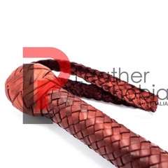Double Belly Leather BullWhip, 04 Feet Long, 16 Plaited Heavy Duty Bull Whip