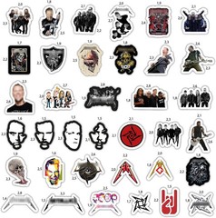 Heavy Metal Band Stickers for Adults, 36 Pieces of Strong Adhesive and Waterp…