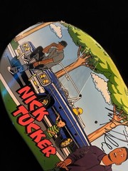 RARE SIGNED Nick Tucker Primitive BBQ Party LA Cookout Skateboard Deck AUTOGRAPH