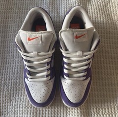 Nike SB Low-Top Skate Skateboarding Shoes Purple/White with Gum Sole