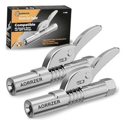 Grease Gun Coupler Strong Lock-on Greases Gun Couplers, 12000 PSI High 2 PCS