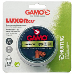 GAMO 100 Count LUXOR Pyramid Pointed COPPER COATED 5.5mm .22 Caliber Pellets