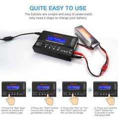 Lipo Battery Charger, 1S-6S Balanced Charger Discharger, 1-6S Lipo Li-ion NiM…