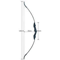 Archery 57″ Takedown Recurve Bow Set 12 Pcs 30 Inch Fiberglass Practice Arrows