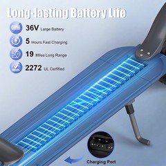 Sigravy Electric Scooter Adult 350W 19MPH 21Miles Foldable APP Control Lightweig