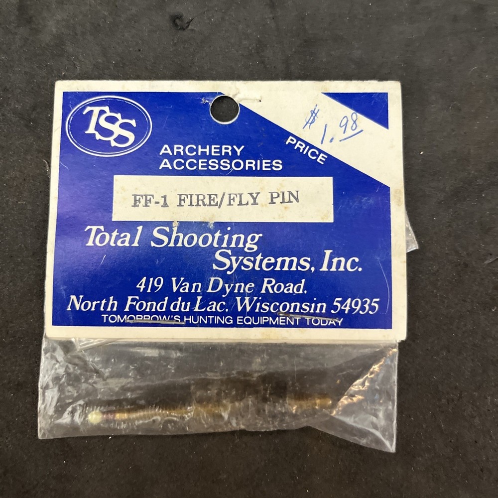 Total Shooting Systems FF-1 Fire/Fly Pin, a vintage archery sight pin