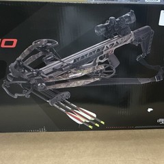 Bear X Domain 410 Crossbow 410 fps Black Camouflage with Scope and Arrows