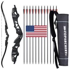 62″ Archery ILF Recurve Bow Competition Athletic Bow Alloy Riser Hunting Arrows
