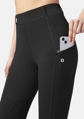 SANTINY Women’s Horse Riding Pants with Zipper Pockets Knee-Patch Size XS