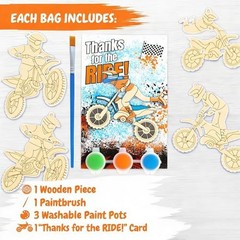 Dirt Bike Party Favors for Kids – Individually Wrapped Paint-Your-Own Paint