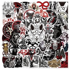 Mix 10/50 PCs Devil Satan dark Gothic-style Luggage Notebook Laptop Car Stickers