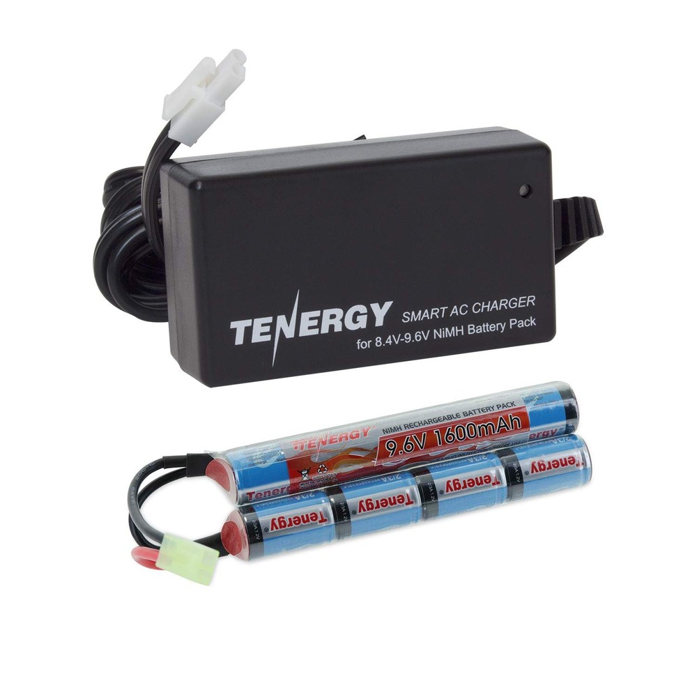 Tenergy 9.6V 1600mAh NiMH Butterfly Battery Pack + Smart Charger Combo