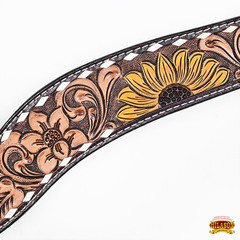 Western Headstall and Breast Collar Set HILASON Tooled Leather Horse Bridle Tack