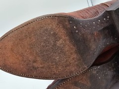 Tony Lama Western Cowboy Boots Lizard Leather Brown Embroidered Size 11.5 D